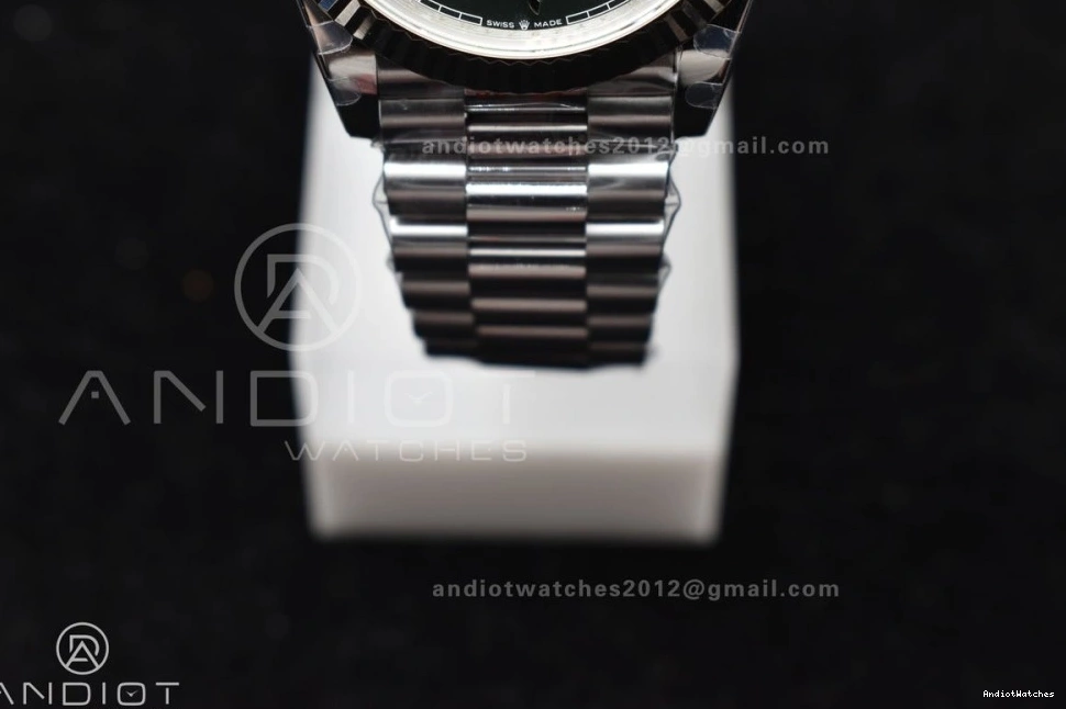 Steel SS President 722 904L V3 UrbanStyle Weight) 40 VR3255 Green DayDate Arabic JDF Dial on (Gain Bracelet 0718